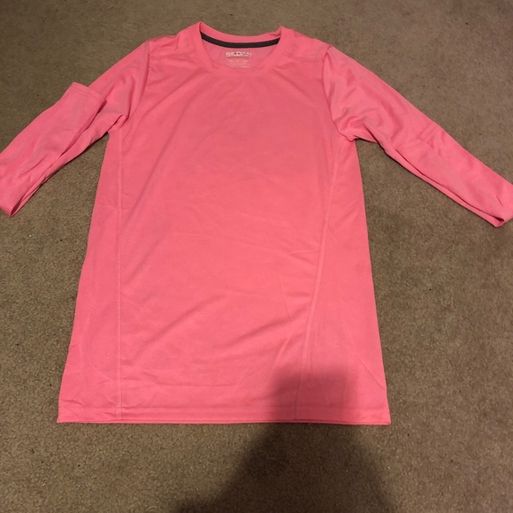 Pink Modest long sleeves activewear stretch Gym workout Lightweight Exercise top - Picture 11 of 16